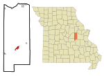 Gasconade County Missouri Incorporated and Unincorporated areas Owensville Highlighted